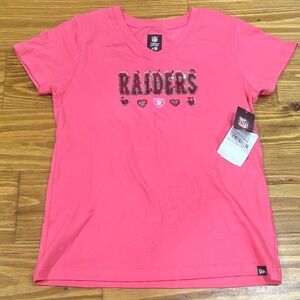 NWT Raiders Football NFL Team Apparel Girls Size 10/12 Shirt